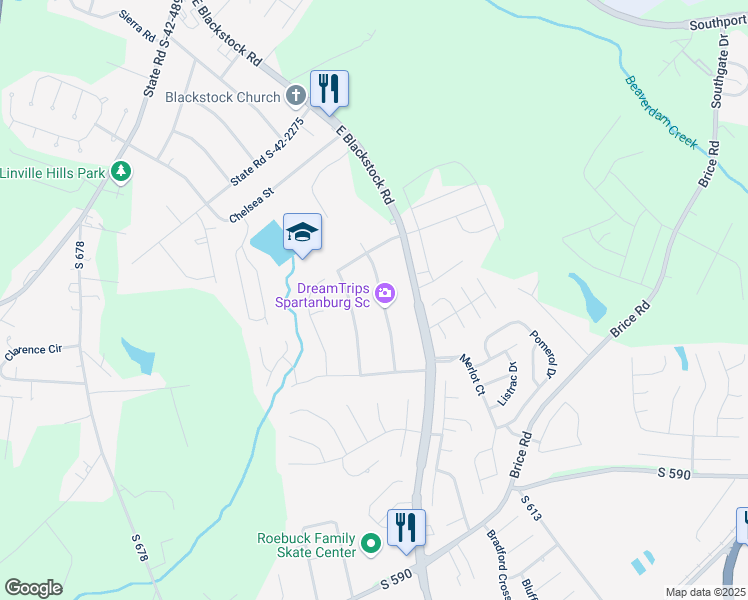 map of restaurants, bars, coffee shops, grocery stores, and more near 103 Cotswold Avenue in Moore