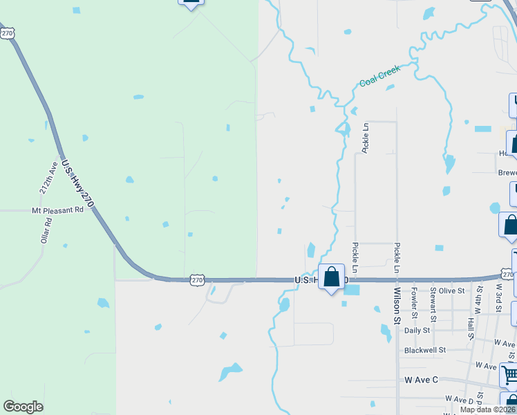 map of restaurants, bars, coffee shops, grocery stores, and more near 42959 Timber Ridge Road in Howe