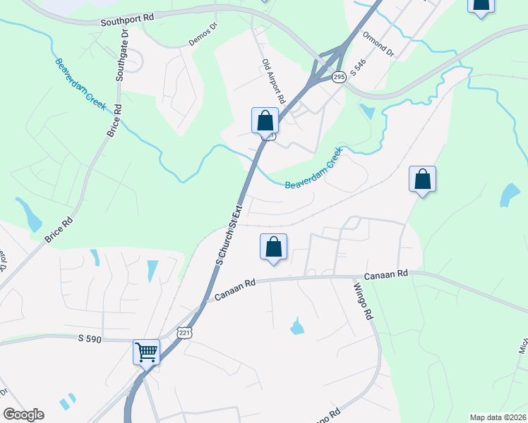 map of restaurants, bars, coffee shops, grocery stores, and more near 727 Winwood Court in Roebuck