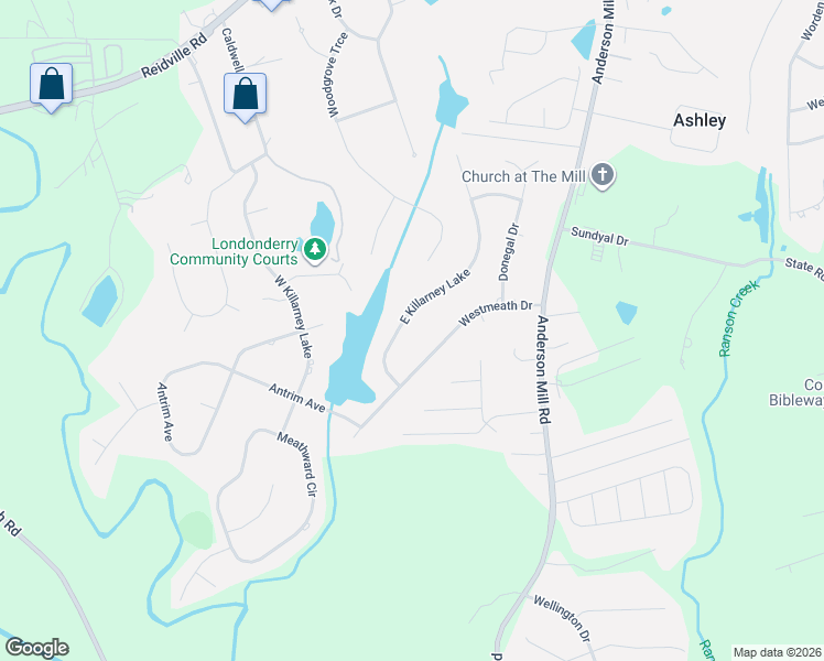 map of restaurants, bars, coffee shops, grocery stores, and more near 324 East Killarney Lake in Moore