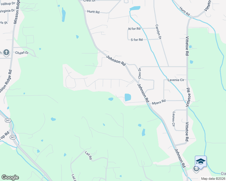 map of restaurants, bars, coffee shops, grocery stores, and more near 96 Cone Lane in Chickamauga