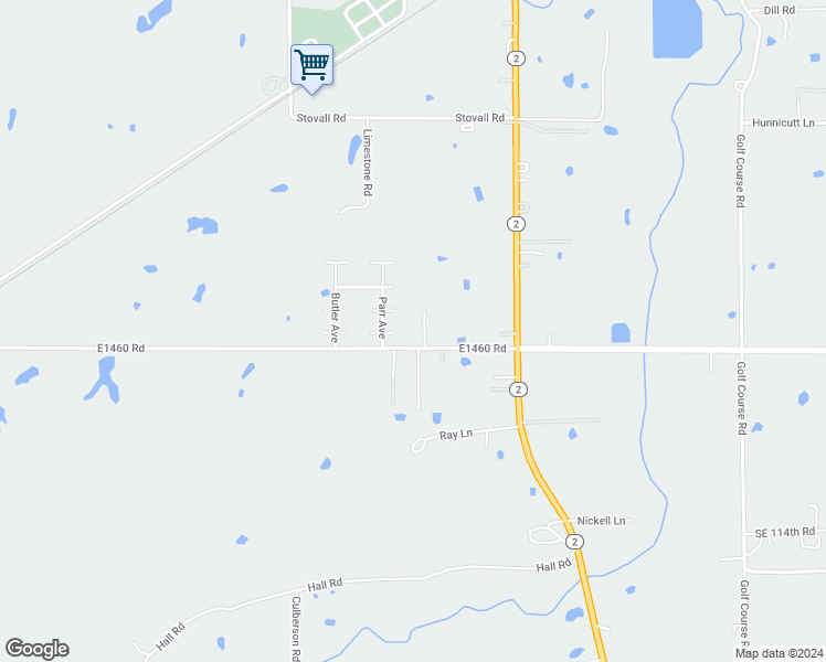map of restaurants, bars, coffee shops, grocery stores, and more near 101 Timberline in Wilburton