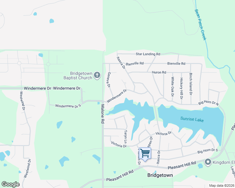 map of restaurants, bars, coffee shops, grocery stores, and more near 4030 Windermere Drive South in DeSoto County