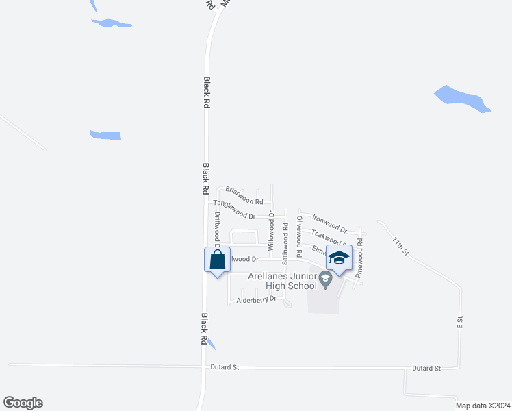 map of restaurants, bars, coffee shops, grocery stores, and more near 2024 Briarwood Road in Santa Maria