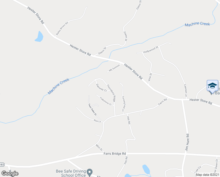 map of restaurants, bars, coffee shops, grocery stores, and more near 304 Thornbury Ridge in Easley
