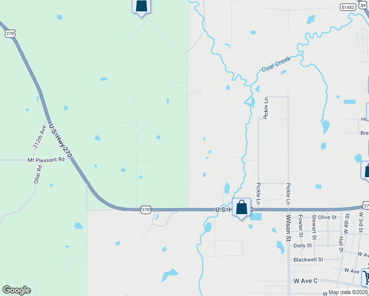 map of restaurants, bars, coffee shops, grocery stores, and more near 42959 Timber Ridge Road in Howe
