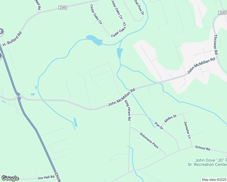 map of restaurants, bars, coffee shops, grocery stores, and more near 5864 Panther Drive in Hope Mills