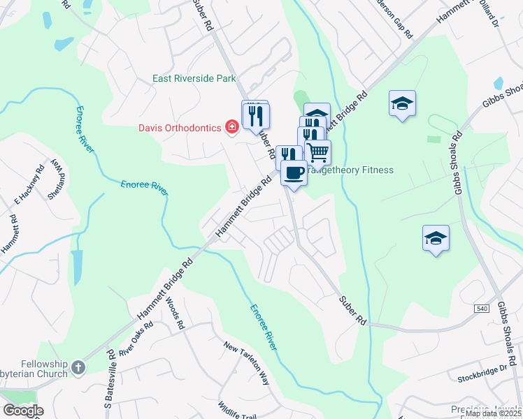 map of restaurants, bars, coffee shops, grocery stores, and more near 10 Irvington Drive in Greer