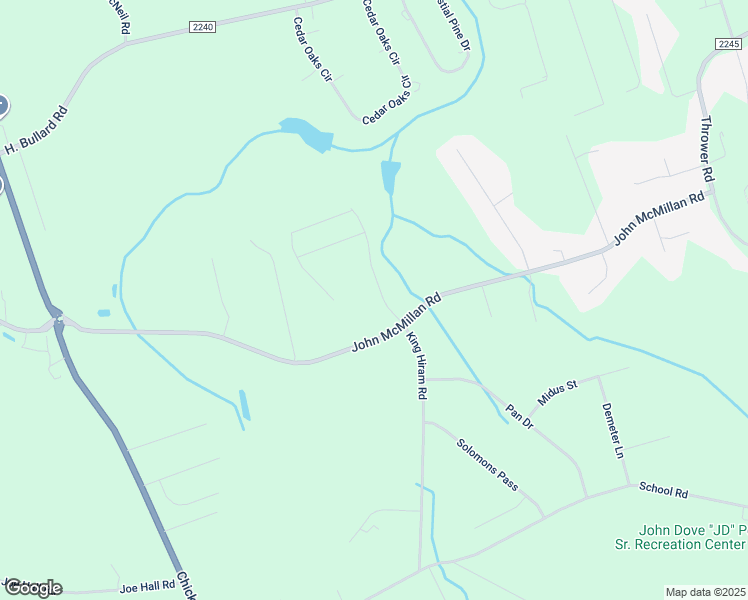 map of restaurants, bars, coffee shops, grocery stores, and more near 5864 Panther Drive in Hope Mills