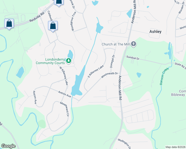 map of restaurants, bars, coffee shops, grocery stores, and more near 324 East Killarney Lake in Moore