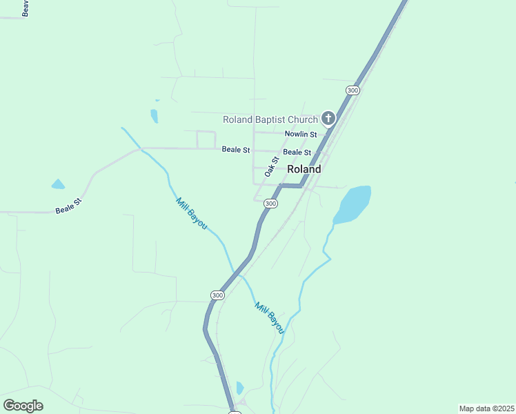 map of restaurants, bars, coffee shops, grocery stores, and more near 17924 Arkansas 300 in Roland