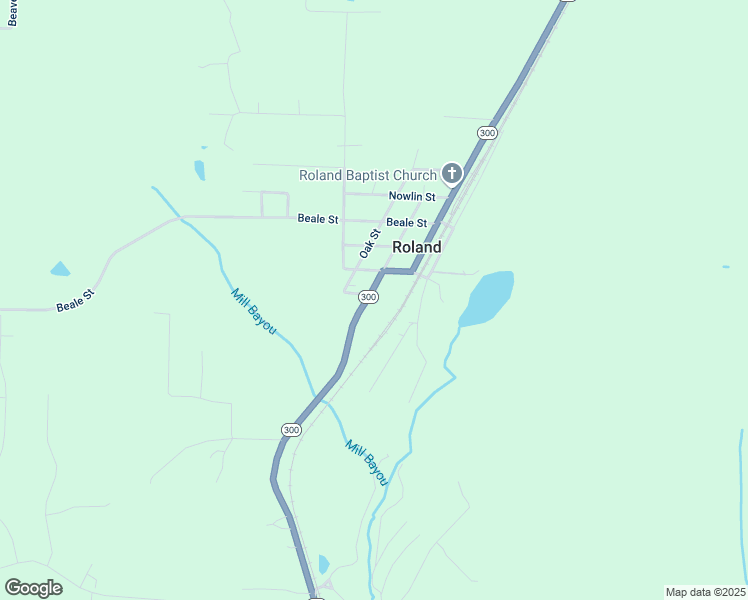 map of restaurants, bars, coffee shops, grocery stores, and more near 17924 Arkansas 300 in Roland