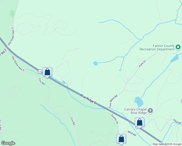 map of restaurants, bars, coffee shops, grocery stores, and more near 270 Stone Lane in Blue Ridge