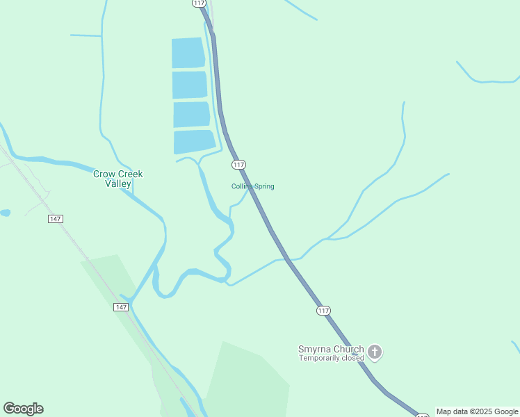 map of restaurants, bars, coffee shops, grocery stores, and more near Alabama 117 in Stevenson