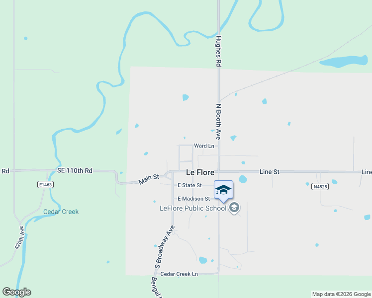 map of restaurants, bars, coffee shops, grocery stores, and more near 42982 Ward Lane in Wister