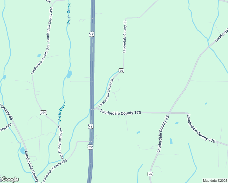 map of restaurants, bars, coffee shops, grocery stores, and more near 247 Lauderdale County 36 in Killen
