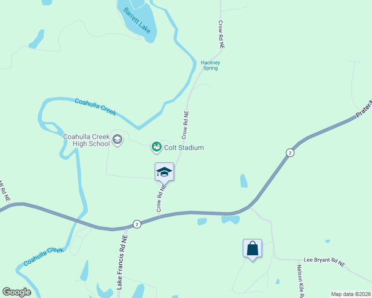 map of restaurants, bars, coffee shops, grocery stores, and more near 4009 Crow Road Northeast in Dalton