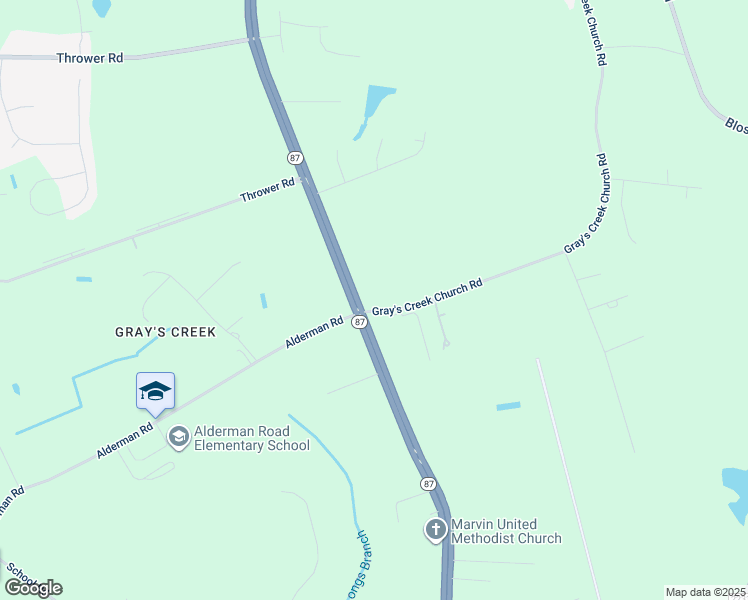 map of restaurants, bars, coffee shops, grocery stores, and more near 6361 Bragg Boulevard in Fayetteville