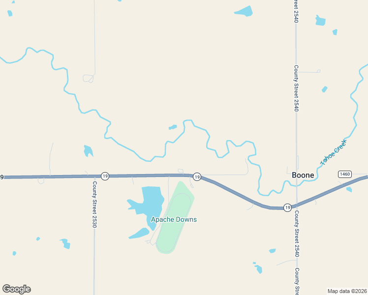 map of restaurants, bars, coffee shops, grocery stores, and more near 9086 Oklahoma 19 in Apache