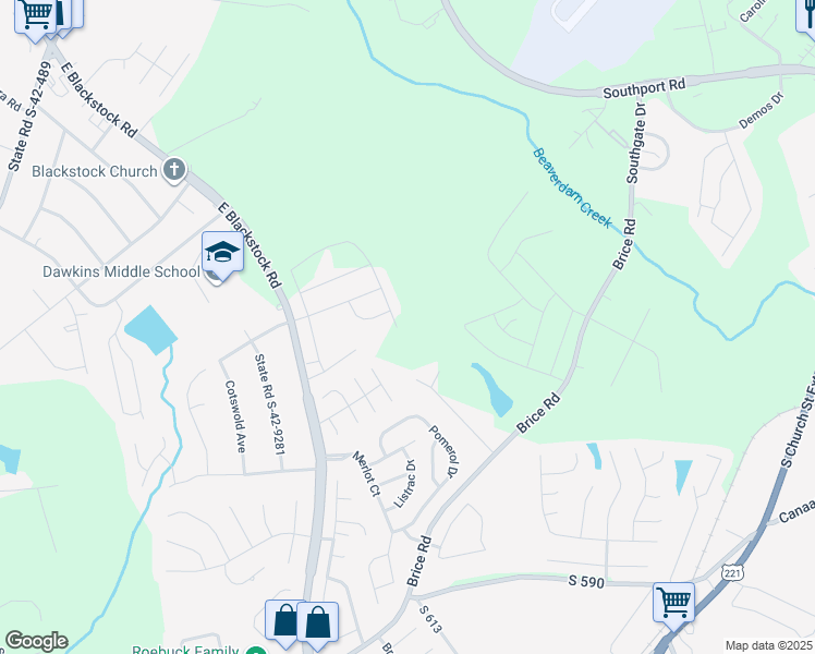 map of restaurants, bars, coffee shops, grocery stores, and more near 812 Amarillo Drive in Moore