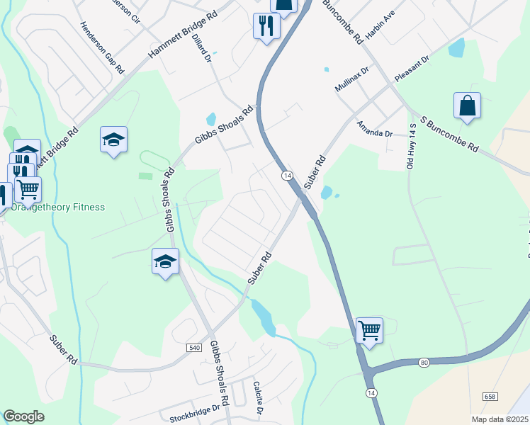 map of restaurants, bars, coffee shops, grocery stores, and more near in Greenville County