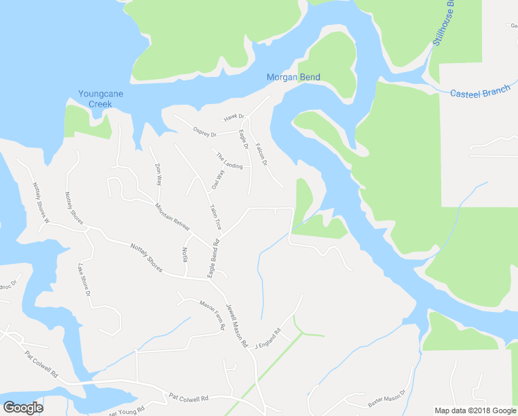 map of restaurants, bars, coffee shops, grocery stores, and more near 667 Eagle Bend Road in Blairsville