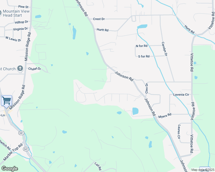 map of restaurants, bars, coffee shops, grocery stores, and more near 79 Liberty Drive in Chickamauga