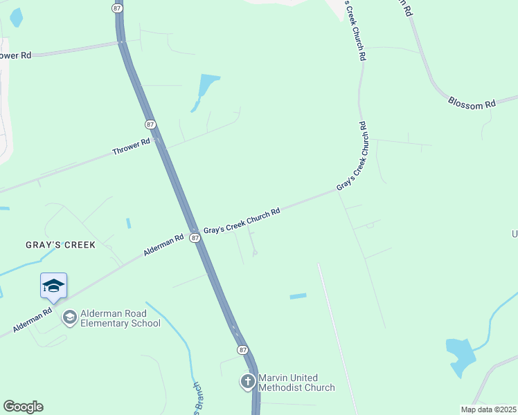 map of restaurants, bars, coffee shops, grocery stores, and more near 5152 Gray's Creek Church Road in Hope Mills