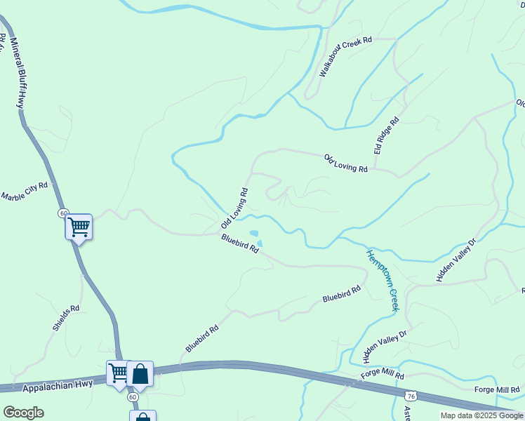 map of restaurants, bars, coffee shops, grocery stores, and more near 744 Old Loving Road in Morganton
