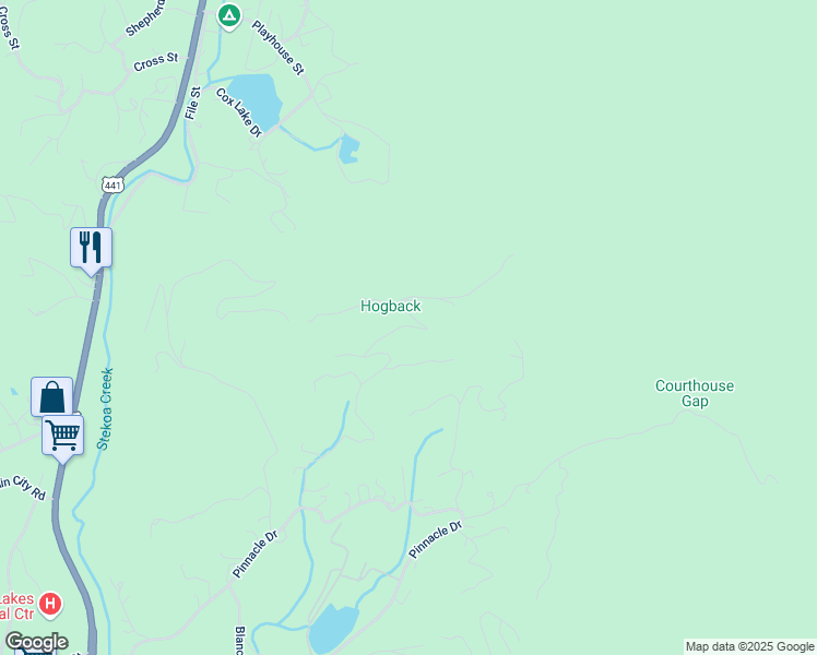map of restaurants, bars, coffee shops, grocery stores, and more near 852 Black Bear Den Road in Clayton