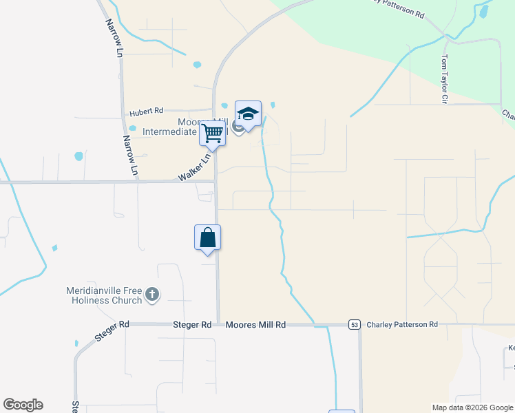 map of restaurants, bars, coffee shops, grocery stores, and more near in Moores Mill