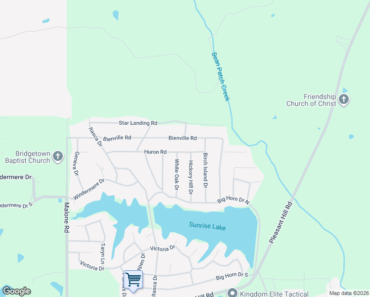 map of restaurants, bars, coffee shops, grocery stores, and more near 4615 Bienville Road in DeSoto County