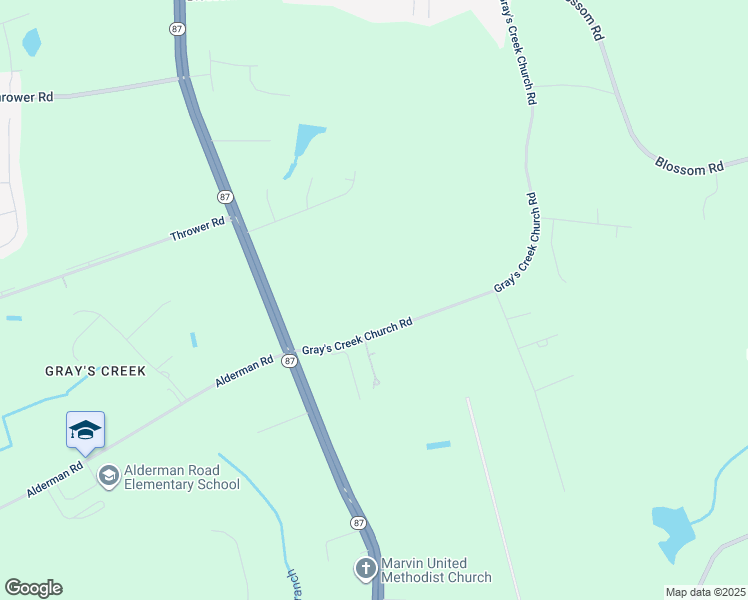 map of restaurants, bars, coffee shops, grocery stores, and more near 5152 Gray's Creek Church Road in Hope Mills