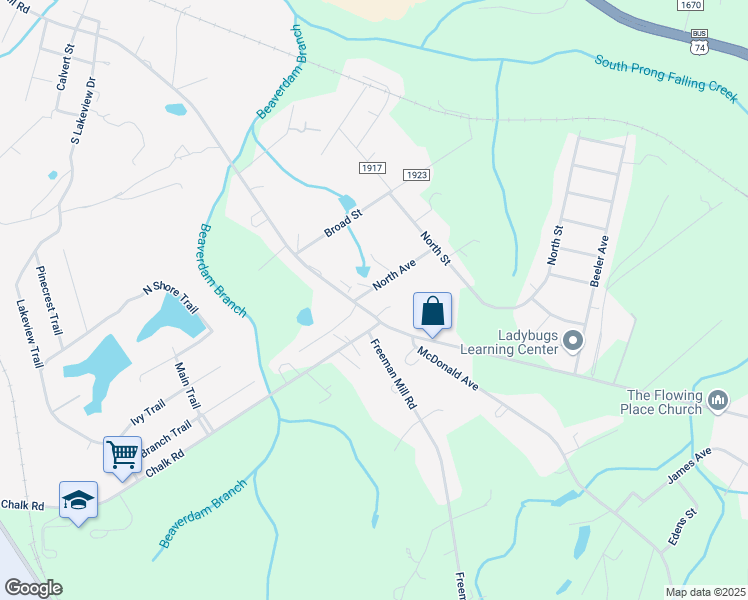 map of restaurants, bars, coffee shops, grocery stores, and more near 765 Mill Road in Hamlet