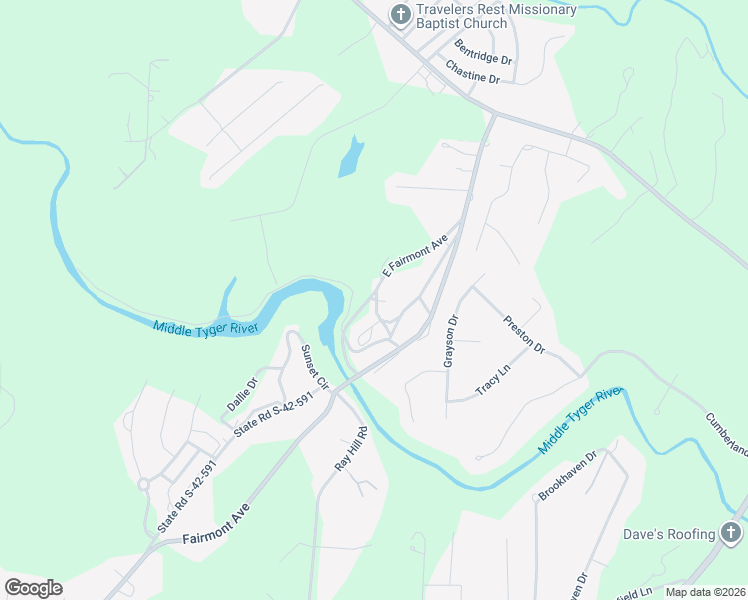 map of restaurants, bars, coffee shops, grocery stores, and more near 2116 East Fairmont Avenue in Spartanburg