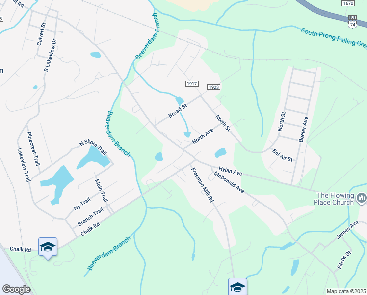 map of restaurants, bars, coffee shops, grocery stores, and more near 757 Mill Road in Hamlet