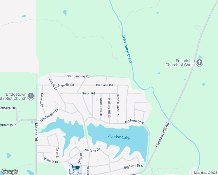 map of restaurants, bars, coffee shops, grocery stores, and more near 4615 Bienville Road in DeSoto County