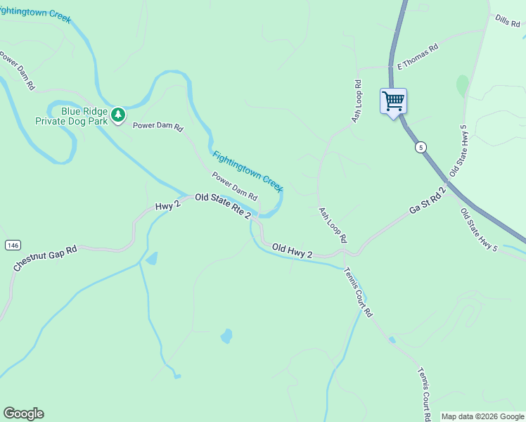 map of restaurants, bars, coffee shops, grocery stores, and more near 849 Highway 2 in Blue Ridge