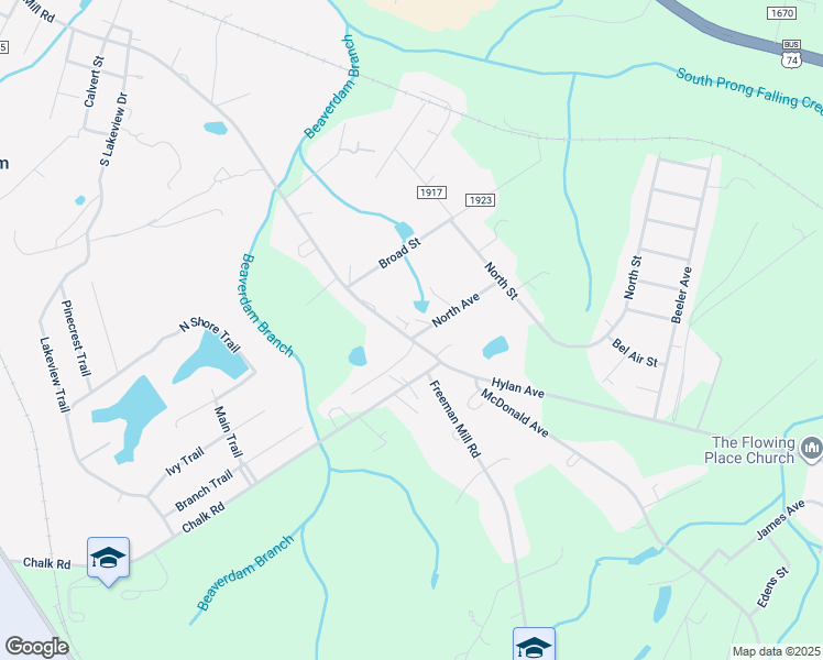 map of restaurants, bars, coffee shops, grocery stores, and more near 757 Mill Road in Hamlet