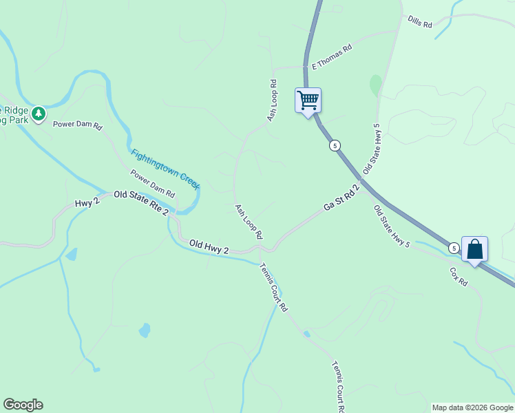 map of restaurants, bars, coffee shops, grocery stores, and more near 244 Highway 2 in Blue Ridge