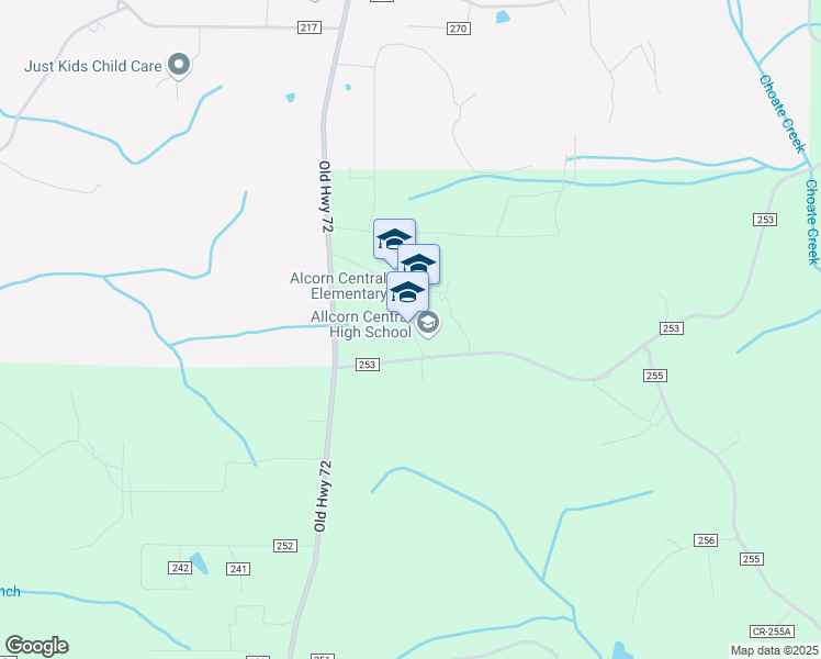 map of restaurants, bars, coffee shops, grocery stores, and more near 20 County Road 254 in Glen