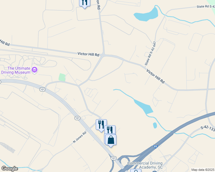 map of restaurants, bars, coffee shops, grocery stores, and more near 2980 Green Road in Greer