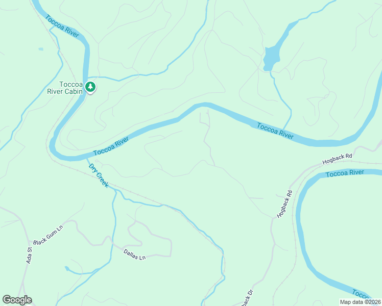 map of restaurants, bars, coffee shops, grocery stores, and more near 1535 Hogback Drive in Blue Ridge
