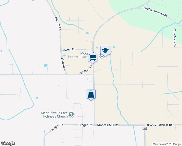 map of restaurants, bars, coffee shops, grocery stores, and more near 153 Shed Road in New Market