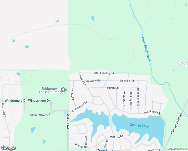 map of restaurants, bars, coffee shops, grocery stores, and more near 4259 Star Landing Road in Bridgetown