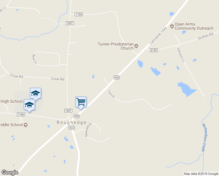 map of restaurants, bars, coffee shops, grocery stores, and more near 2820 Tara Drive in Monroe