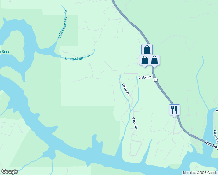 map of restaurants, bars, coffee shops, grocery stores, and more near 3178 Daisy Log Road in Blairsville