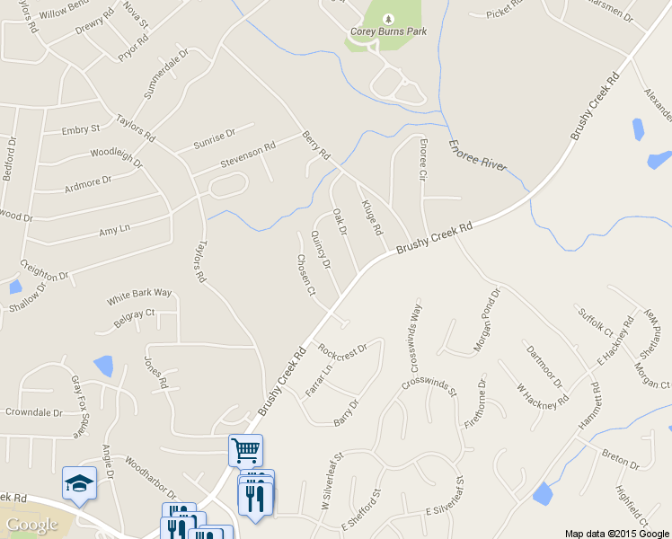 map of restaurants, bars, coffee shops, grocery stores, and more near 106 Quincy Dr in Greer