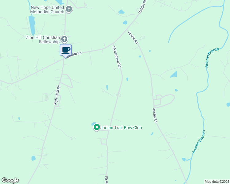 map of restaurants, bars, coffee shops, grocery stores, and more near 3704 Richardson Road in Monroe