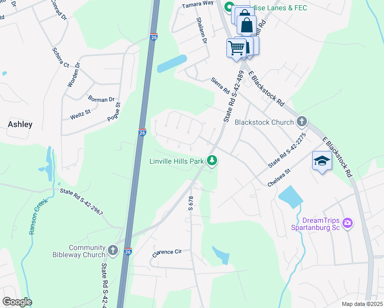 map of restaurants, bars, coffee shops, grocery stores, and more near 916 Begonia Terrace in Moore